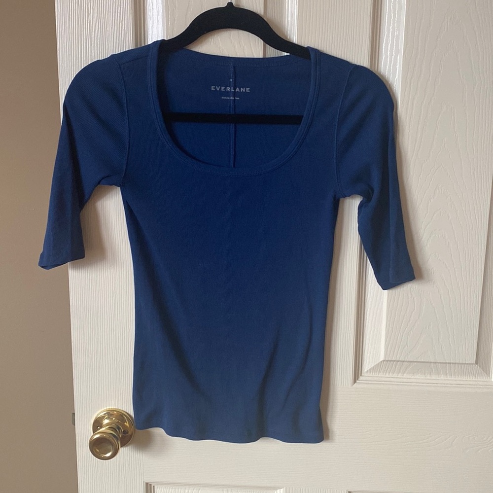 The Pima Micro-Rib Scoop-Neck Tee